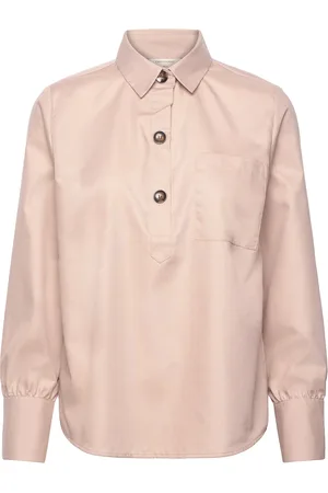 Freequent Shirt From Freequent In A Beautiful Material. The Shirt Has A Simple Silhouette Beige