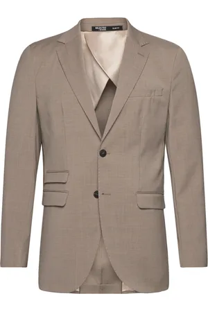SELECTED Slhslim-Myloelton Wool Blz Noos Beige