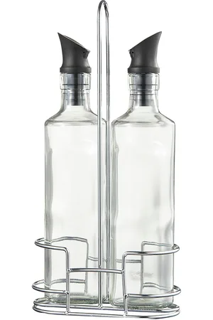 Dorre Oil & Vinegar Dispenser Set Olive Silver