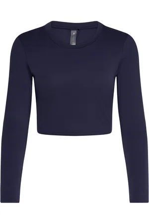 ONLY Onpcalz Ls Crop Train Bra Top Navy