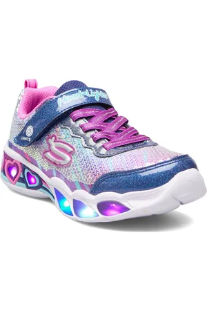 Skechers Girls Sweetheart Lights - Lets Shine Purple