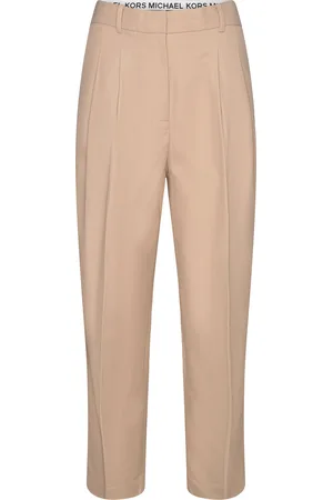 Michael Kors Pleated Ankle Pant Beige