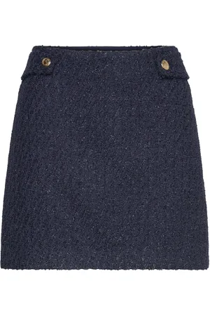 Michael Kors Tweed Mini Skirt Navy