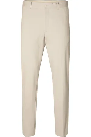 SELECTED Slhslim-Delon Jersey Trs Flex Noos Cream
