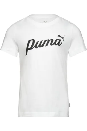 PUMA Ess+ Script Tee G White