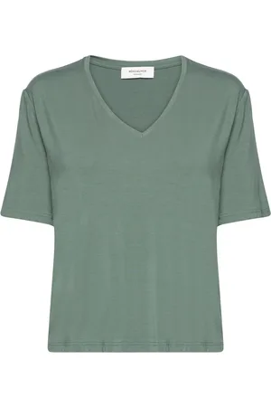 Rosemunde Rwbiarritz Ss V-Neck T-Shirt Khaki