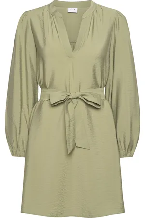 VILA Vipandy L/S Short Dress - Noos Khaki