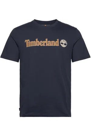 Timberland Linear Logo Short Sleeve Tee Blue