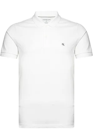 Calvin Klein Ck Embro Badge Slim Polo White