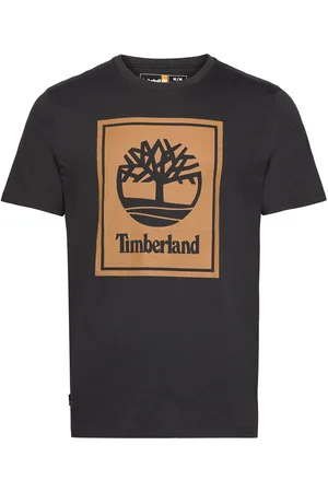 Timberland Stack Logo Short Sleeve Tee Black