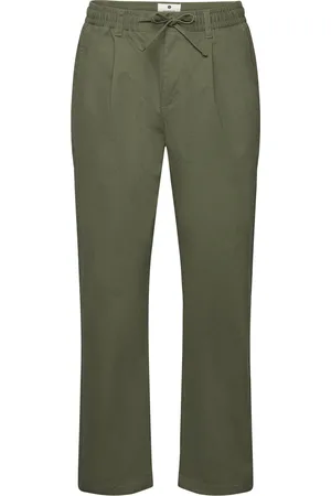 Anerkjendt Akjan Cotton Pleat Ela Pants Green