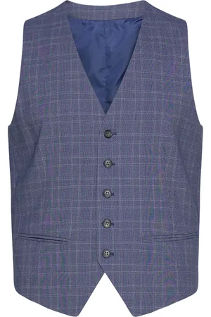 Lindbergh Checked Stretch Waistcoat
