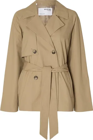 SELECTED Slfbelinda Short Trench Coat Beige
