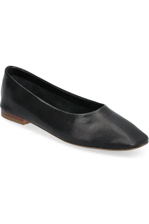MANGO Leather Ballet Flats