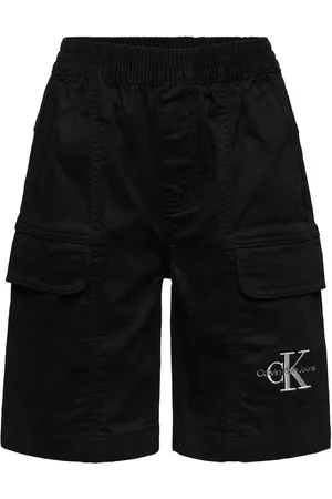 Calvin Klein Sateen Cargo Shorts Black