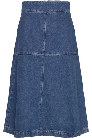 Mads Norgaard Denim Lunar Skirt Blue
