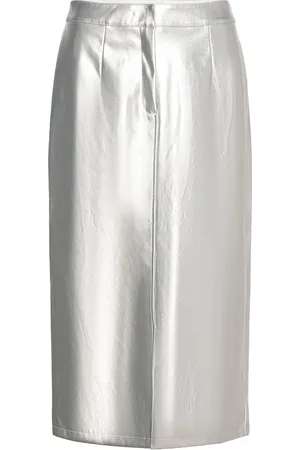 VILA Visilver Hw Coated Skirt/Ls