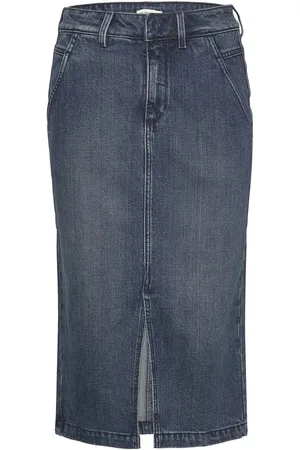 TOM TAILOR Denim Skirt With Slit Blue