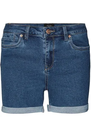VERO MODA Vmluna Mr Fold Shorts Mix Ga Noos Blue
