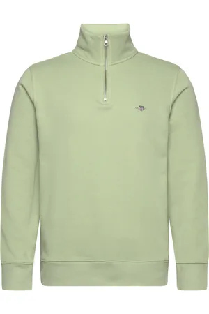 GANT Reg Shield Half Zip Sweat Green