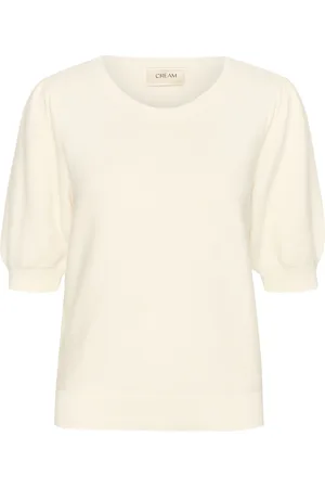 Cream Crsillar Knit Pullover