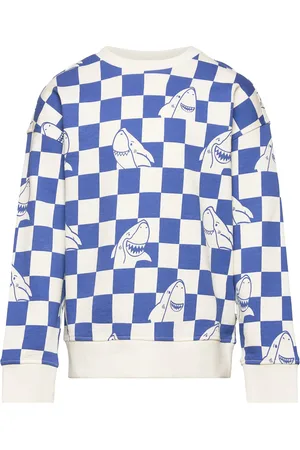 TOM TAILOR Over Artwork Sweatshirt Blue