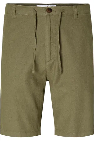SELECTED Slhregular-Brody Linen Shorts Noos Green