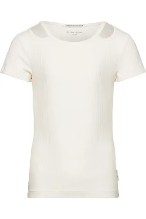 TOM TAILOR Cut Out Rib T-Shirt White