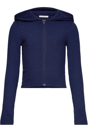 TOM TAILOR Cropped Rib Jacket Blue