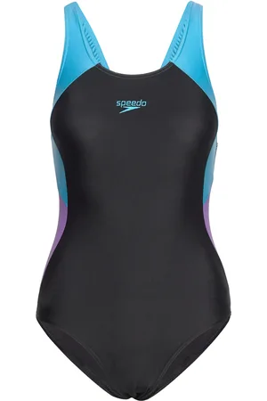 Speedo Womens Colourblock Splice Muscleback Black
