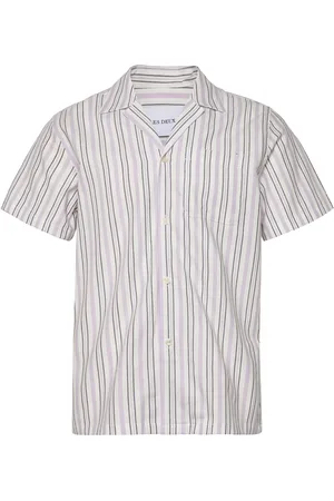 Les Deux Lawson Stripe Ss Shirt Purple