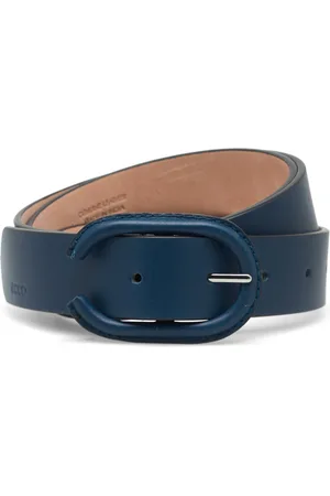 Ecco Formal Covered Belt Navy