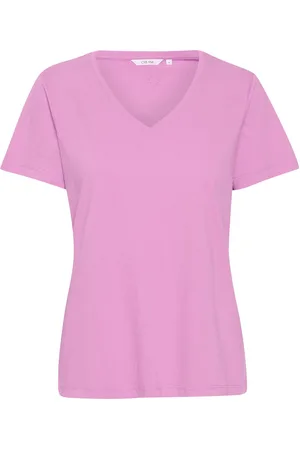 Cream Crnaia Deep V-Neck T-Shirt Pink
