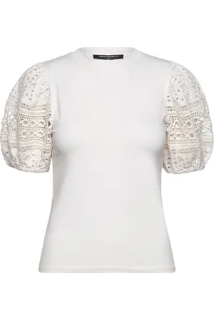 French Connection Rosana Anges Broiderie T Shirt White