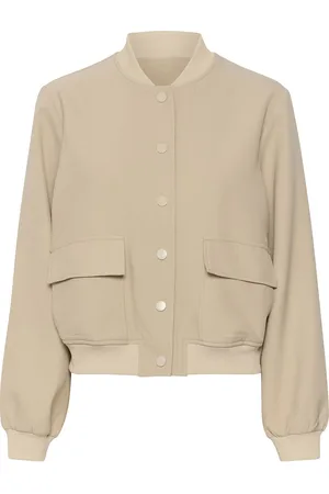 My Essential Wardrobe Meganmw Bomber Jacket Beige