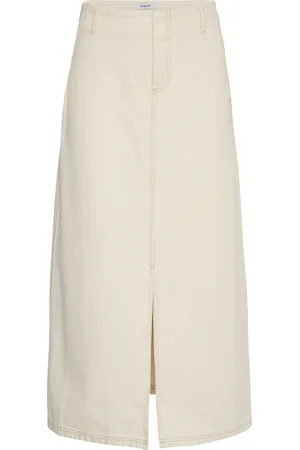 MSCH Mschphelina Ida Hw Denim Skirt Cream