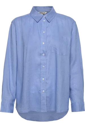 ONLY Onltokyo L/S Linen Blend Shirt Pnt Noos Blue