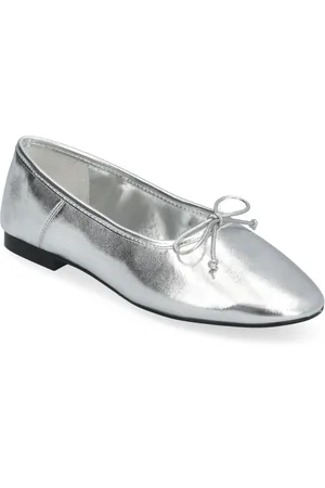 MANGO Metallic Ballet Flats