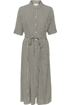 Cream Crtiah Shirtdress - Zally Fit Black