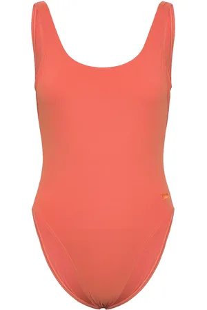 Speedo Womens Textured Deep U-Back Orange