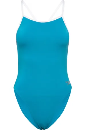 Speedo Womens Solid Vback Blue