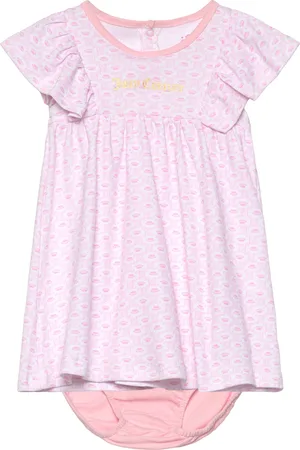 Juicy Couture Jc Aop Dress & Knicker & Bow Set Pink