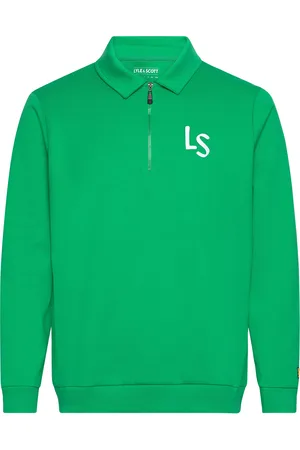 Lyle & Scott Ls Logo Quarter Zip Sweatshirt Green