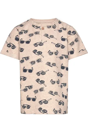 Minymo T-Shirt Ss Aop Sweat Beige
