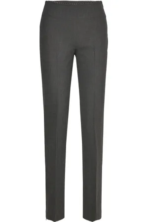 MANGO Trousers With Side-Zip Hem Grey