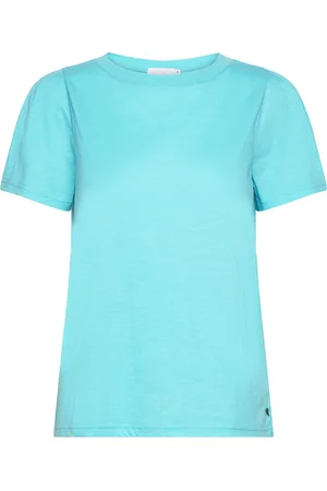 Coster Copenhagen T-Shirt With Pleats Blue