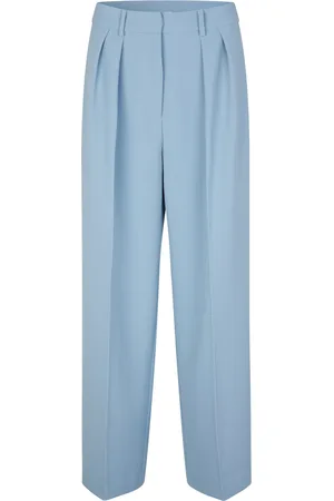 Second Female Fique Tailored Trousers Blue