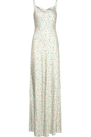 By Malina Lowa Satin Slip Maxi Dress Pink
