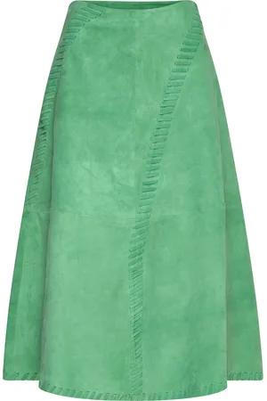Hosbjerg Nalyh Suede Skirt Green