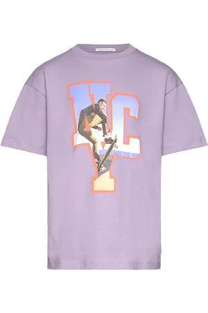 TOM TAILOR Over Printed T-Shirt Purple
